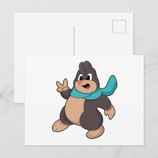 Loch mit Scarf Postkarte (Vorne/Hinten)