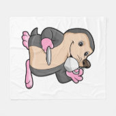 Loch mit Tasse Kaffee & Saucer Fleecedecke (Vorderseite (Horizontal))