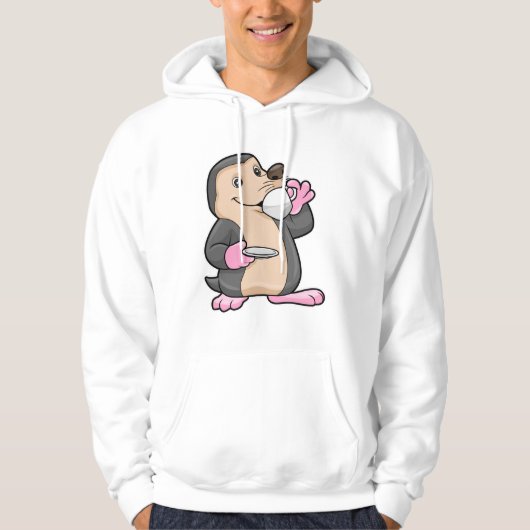 Loch mit Tasse Kaffee & Saucer Hoodie (Vorderseite)