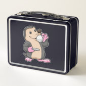 Loch mit Tasse Kaffee & Saucer Metall Brotdose (Rückseite)