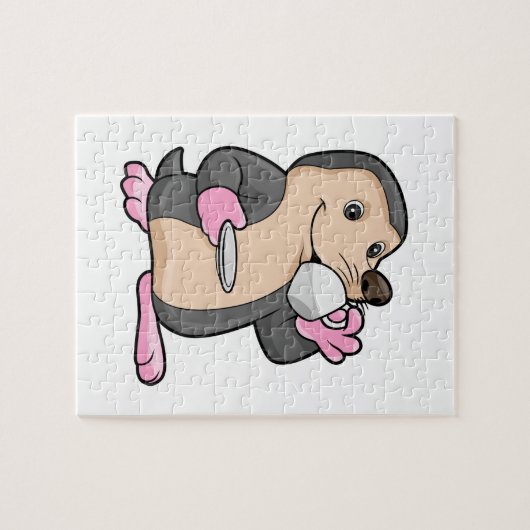 Loch mit Tasse Kaffee & Saucer Puzzle (Horizontal)