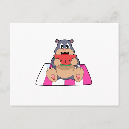 Loch mit Watermelon.PNG Postkarte (Vorderseite)