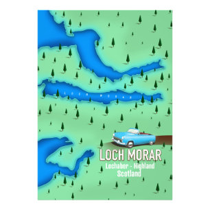Loch Morar Lochaber Highland Scotland Karte Fotodruck