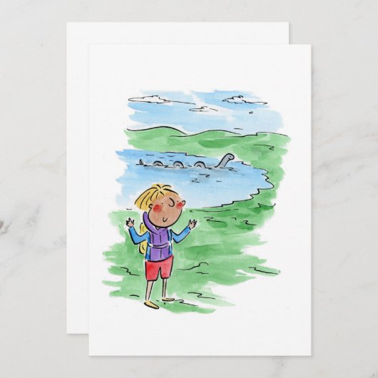 Loch Ness Einladung (Vorne/Hinten)
