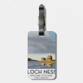 Loch Ness, Highlands, Schottland Reiseplakat Gepäckanhänger (Rückseite vertikal)