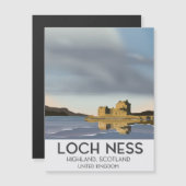 Loch Ness, Highlands, Schottland Reiseplakat Magnetkarte (Vorne/Hinten)