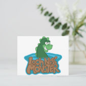 Loch Ness Monster Cartoon Postkarte (Stehend Vorderseite)
