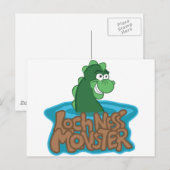 Loch Ness Monster Cartoon Postkarte (Vorne/Hinten)