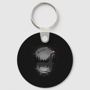 Loch Ness Monster Christmas Full Moon Nessie Xmas Schlüsselanhänger