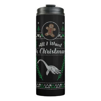 Loch Ness Monster Christmas Ugly Shirt Thermosbecher