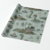 Loch-Ness-Monster Geschenkpapier (Ungerollt)