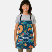 Loch Ness Monster Rainbow Farbiges Muster Schürze (Insitu)