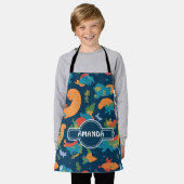 Loch Ness Monster Rainbow Farbiges Muster Schürze (Getragen)
