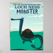 Loch Ness Monster Reiseplakat Poster (Vorne)