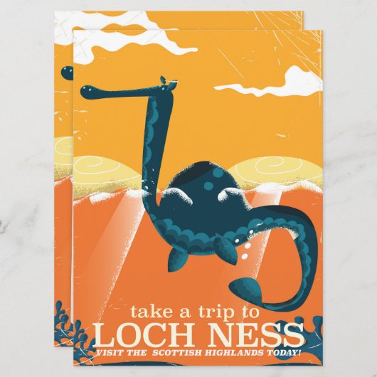 Loch ness Monster Reiseprint (Vorne/Hinten)