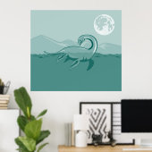 Loch Ness Monster Retro Poster (Heimbüro)