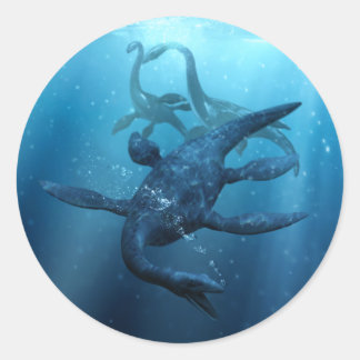 Loch Ness Monster Round Sticker