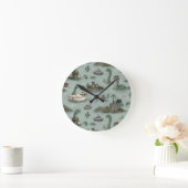 Loch-Ness-Monster Runde Wanduhr (Zuhause)