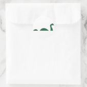 Loch Ness Monster Runder Aufkleber (Tasche)