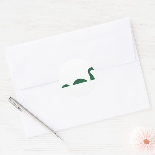 Loch Ness Monster Runder Aufkleber (Umschlag)