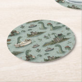 Loch-Ness-Monster Runder Pappuntersetzer (Angewinkelt)