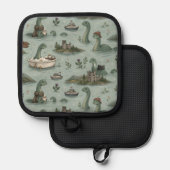 Loch-Ness-Monster Topflappen (Vorderseite/Rückseite)