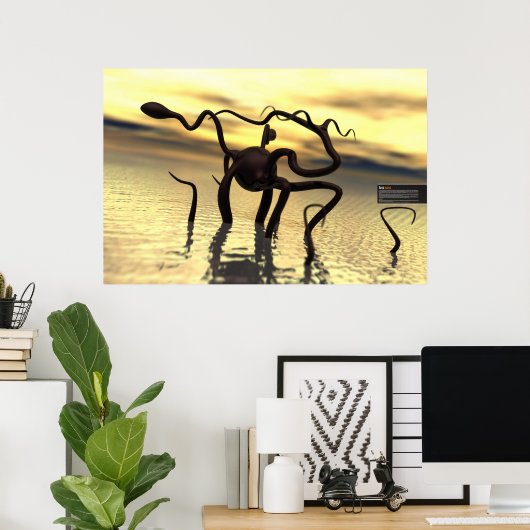 Loch Ness Monster! (Wasserungeheuer) Poster (Heimbüro)