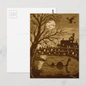 Loch Ness Monster zu Halloween Postkarte (Vorne/Hinten)