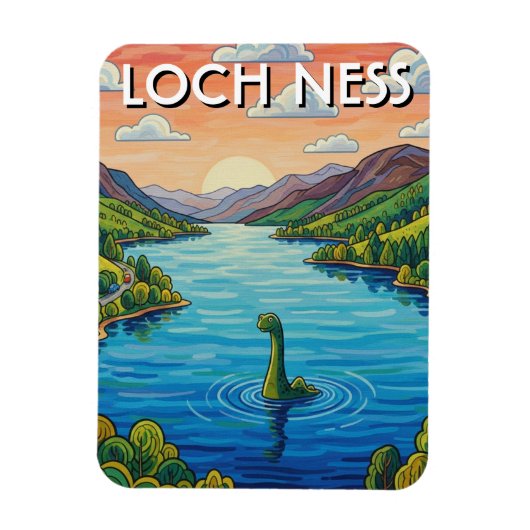 Loch Ness Nessie Reise Magnet (Vertikal)