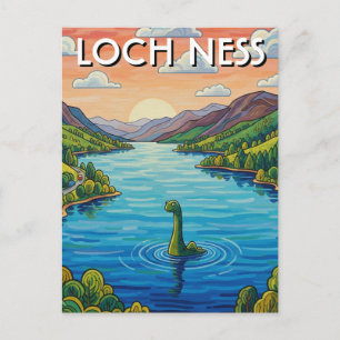 Loch Ness Nessie Reise Postkarte