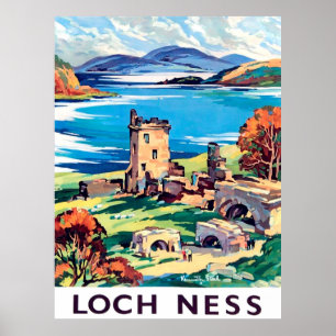 Loch Ness, Schottland, Jahrgang Poster