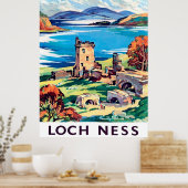 Loch Ness, Schottland, Jahrgangsreise Poster (Küche)