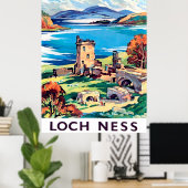 Loch Ness, Schottland, Jahrgangsreise Poster (Heimbüro)