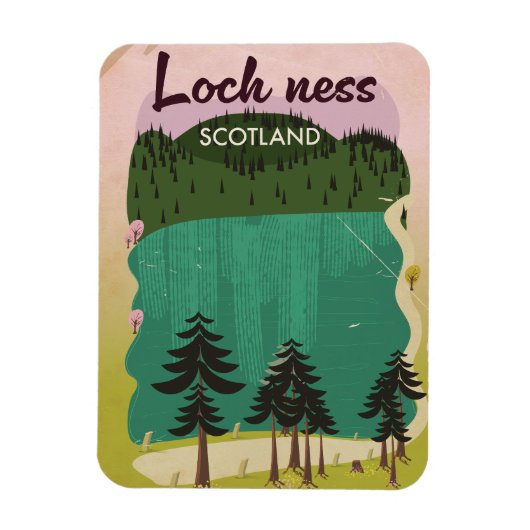 Loch Ness Schottland Magnet (Vertikal)