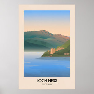 Loch Ness Schottland Reiseplakat Poster