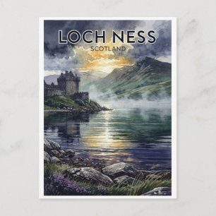 Loch Ness Schottland Vintage Postkarte