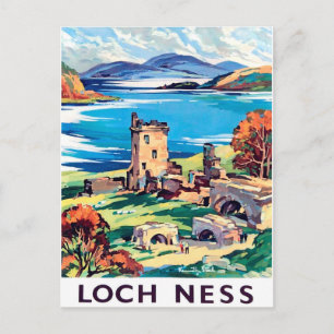 Loch Ness, Schottland, Vintage-Reise Postkarte