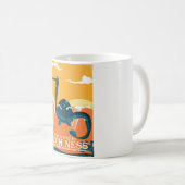 Loch Ness Scotland Hochland Vintages Monster Kaffeetasse (VorderseiteRechts)