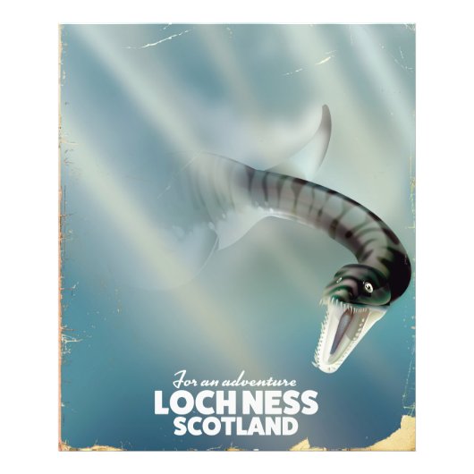 Loch Ness Scotland Monster Vintage Reiseplakat Fotodruck (Vorne)