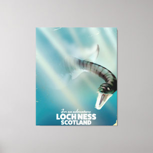 Loch Ness Scotland Monster Vintage Reiseplakat Leinwanddruck