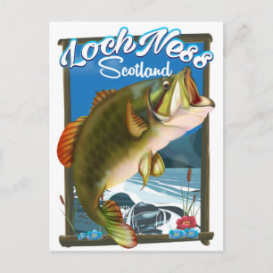 Loch Ness Scotland Reiseplakat Postkarte