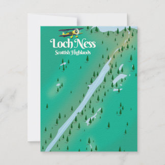 Loch Ness Scottish Highlands Reisekarte