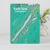 Loch Ness Scottish Highlands Reisekarte (Stehend Vorderseite)