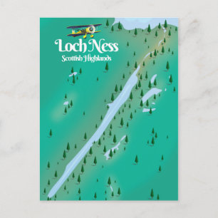 Loch Ness Scottish Highlands Reisekarte Postkarte
