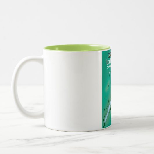 Loch Ness Scottish Highlands Reisekarte Zweifarbige Tasse (Links)