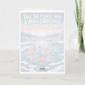Loch Ness Sprung Weihnachtskarte Karte (Rückseite)