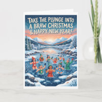 Loch Ness Sprung Weihnachtskarte