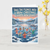 Loch Ness Sprung Weihnachtskarte Karte (Gelbe Blume)