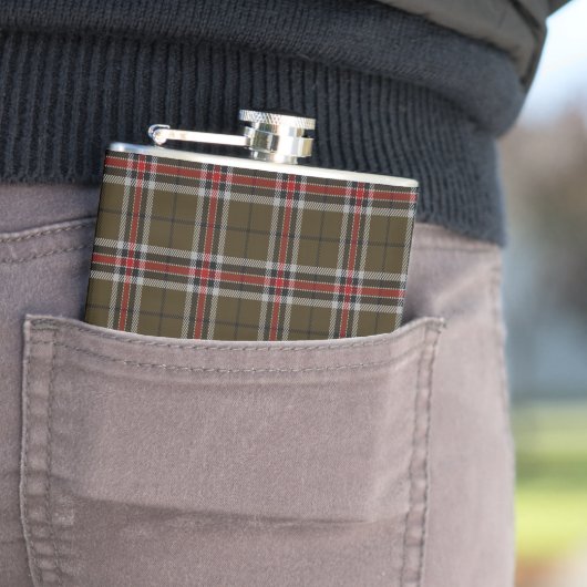 Loch Ness Tartan Kariertes Muster Flachmann (Beispiel)