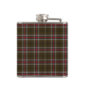 Loch Ness Tartan Kariertes Muster Flachmann (Rückseite)